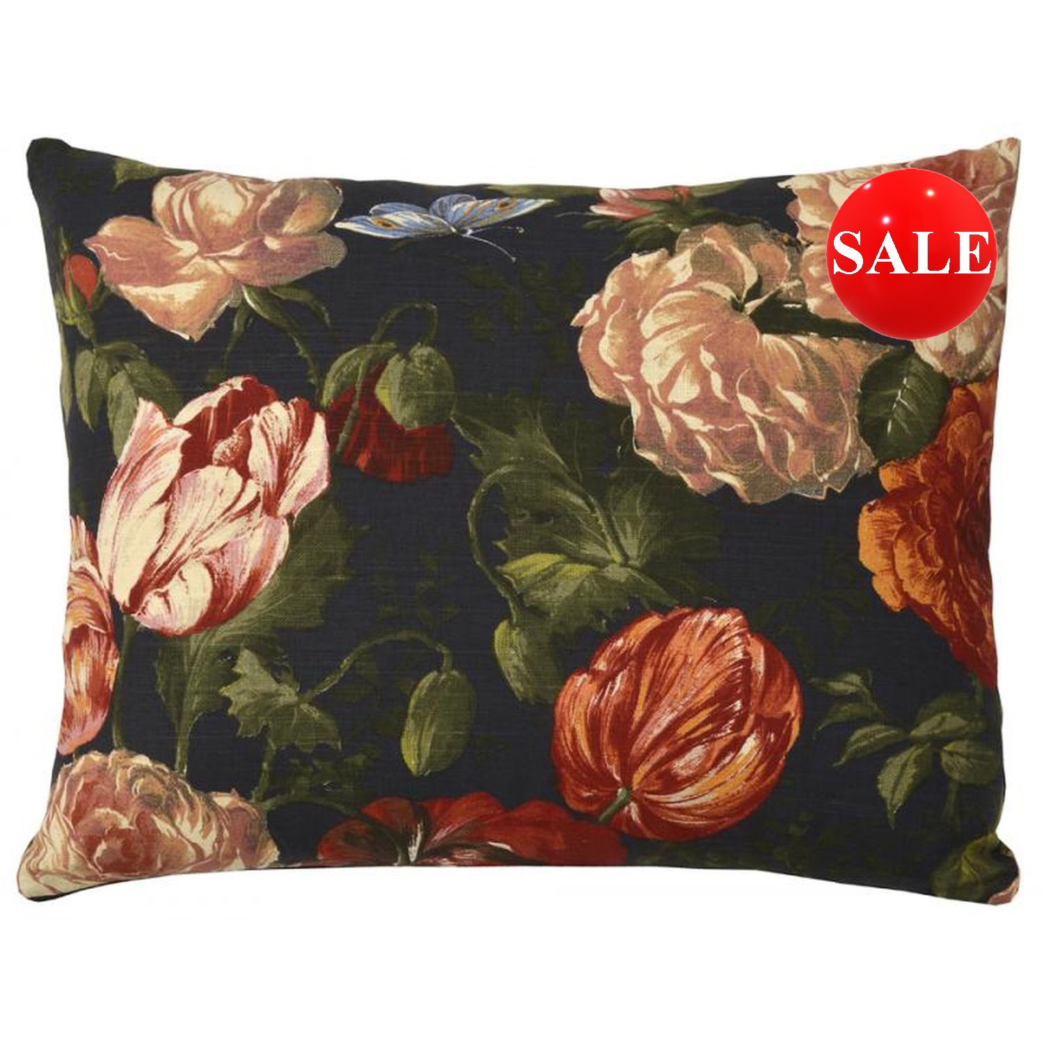 Vermeer Navy Rectangle Cushion
