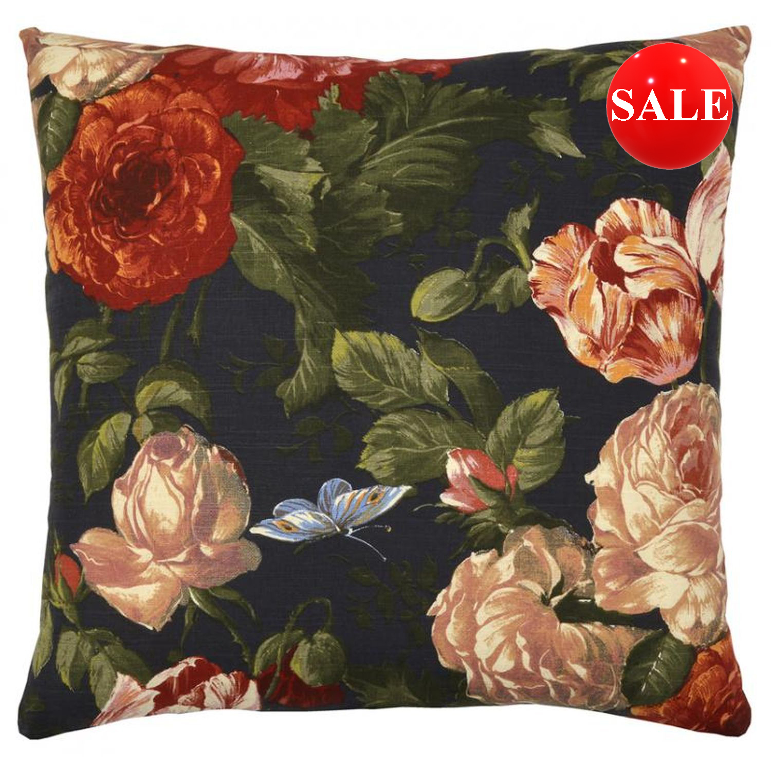 Vermeer Navy Rectangle Cushion - Image 2