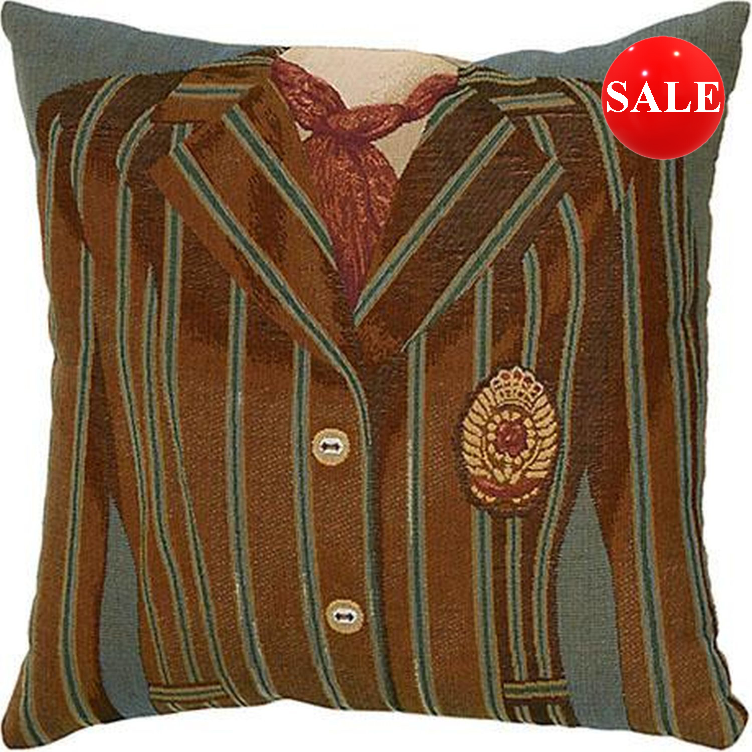 Grey Check Jacket Cushion - Image 3