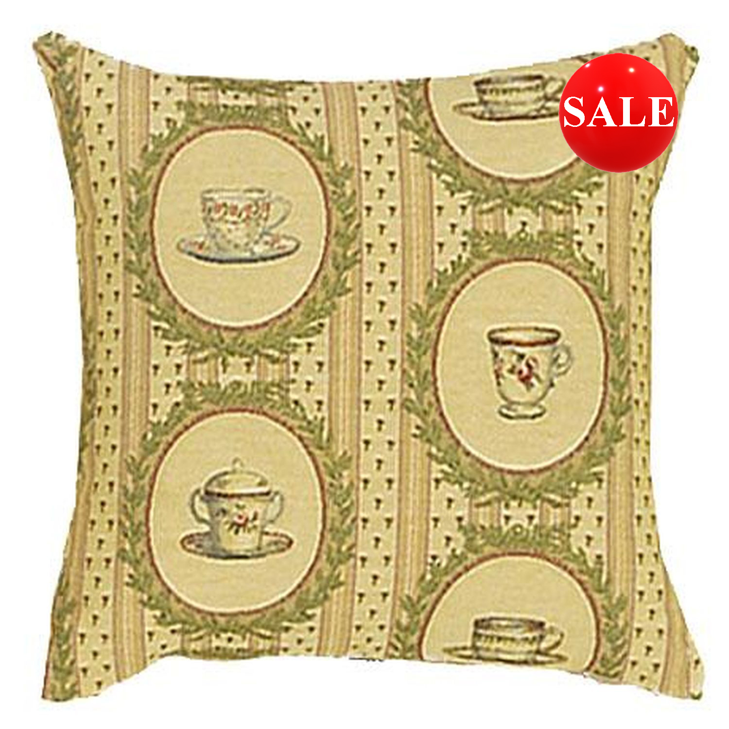 Tea Time Tea Cups Cushion - Image 4