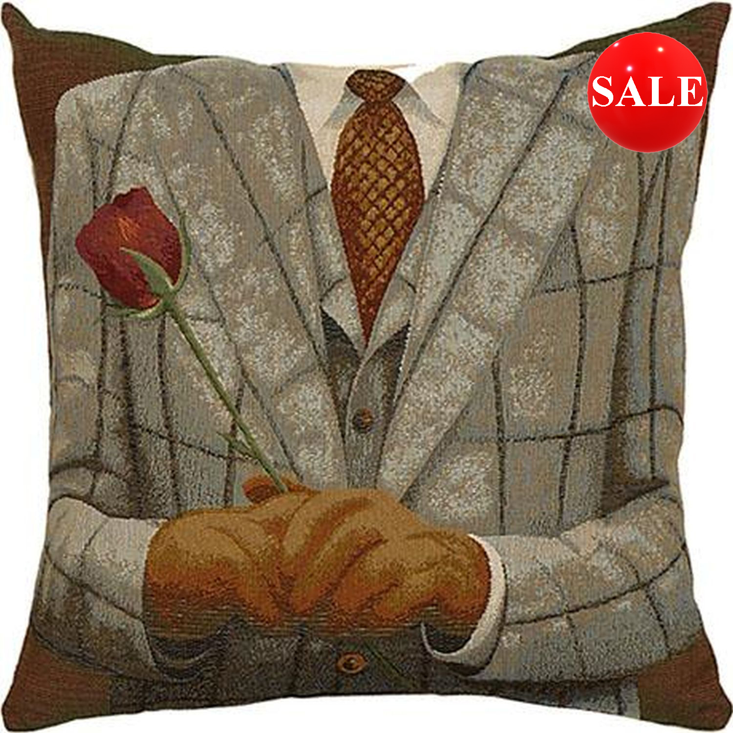 Grey Check Jacket Cushion