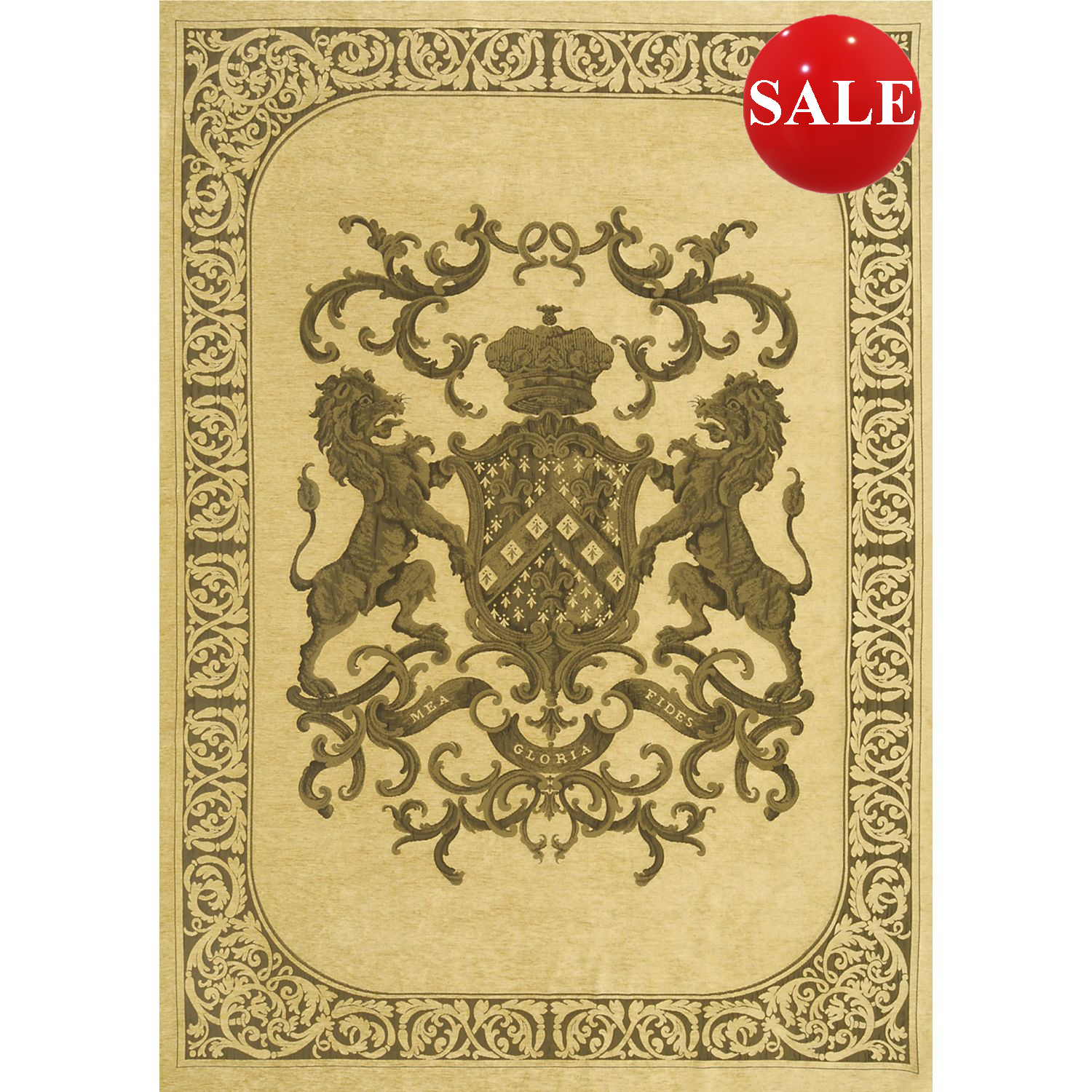 Heraldic Beige Throw - Image 2