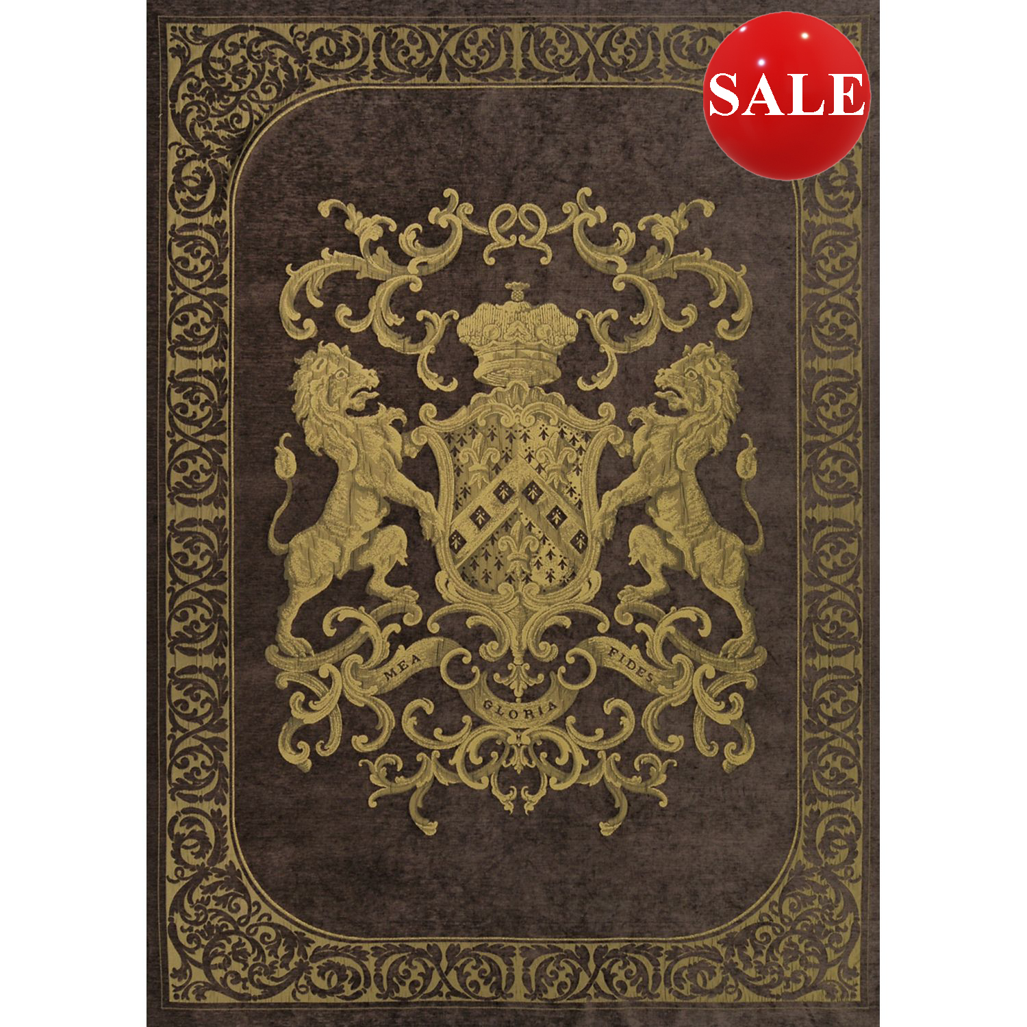 Heraldic Chocolate Throw - Image 2