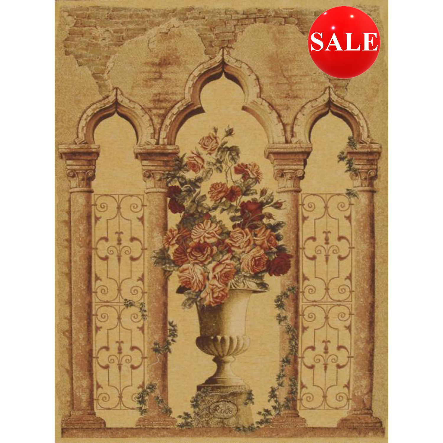 Roses In Urn Wall Hanging