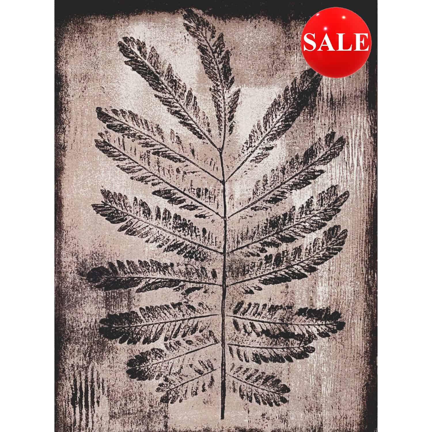 Sepia Drenched Fern (left) Wall Hanging