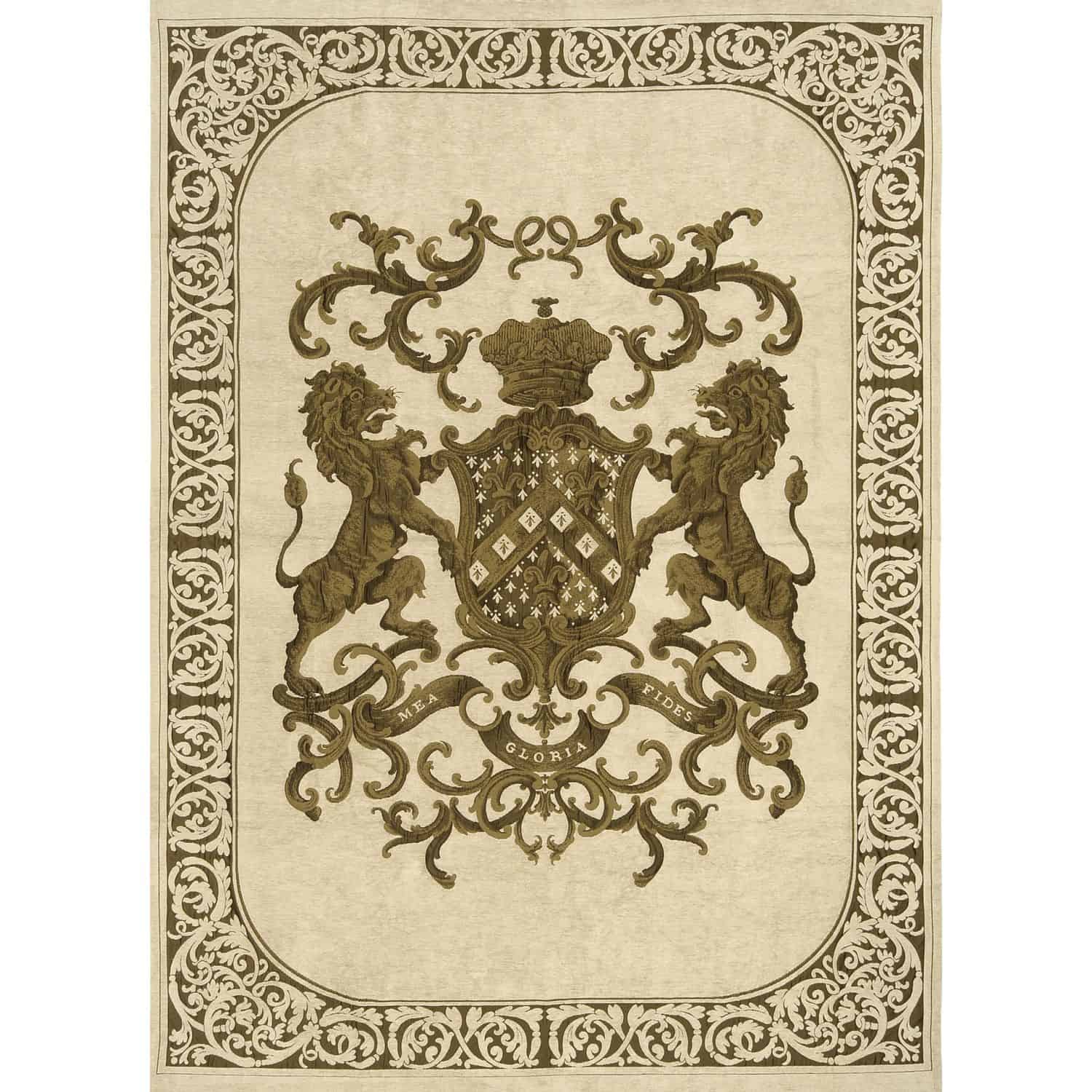 Heraldic Cream Cushion - Image 3