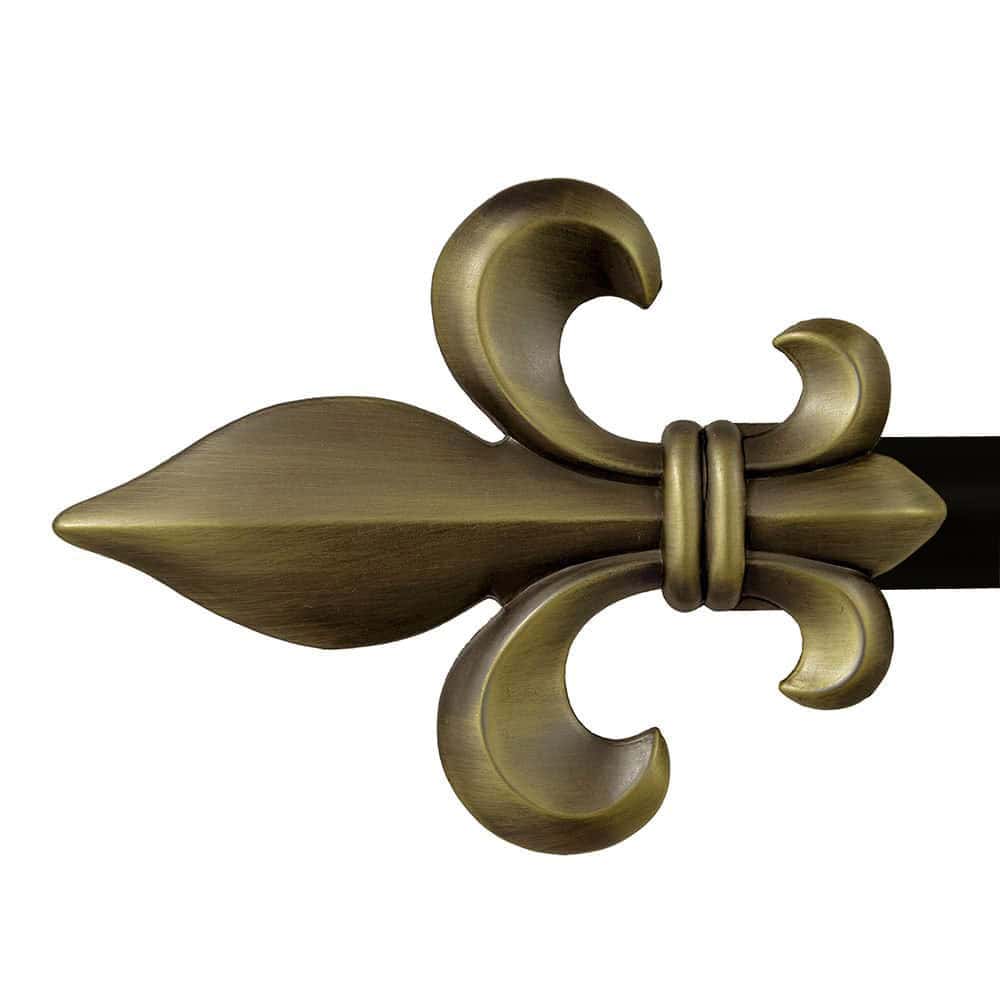 Antique Gold Fleur de Lys Finial Set
